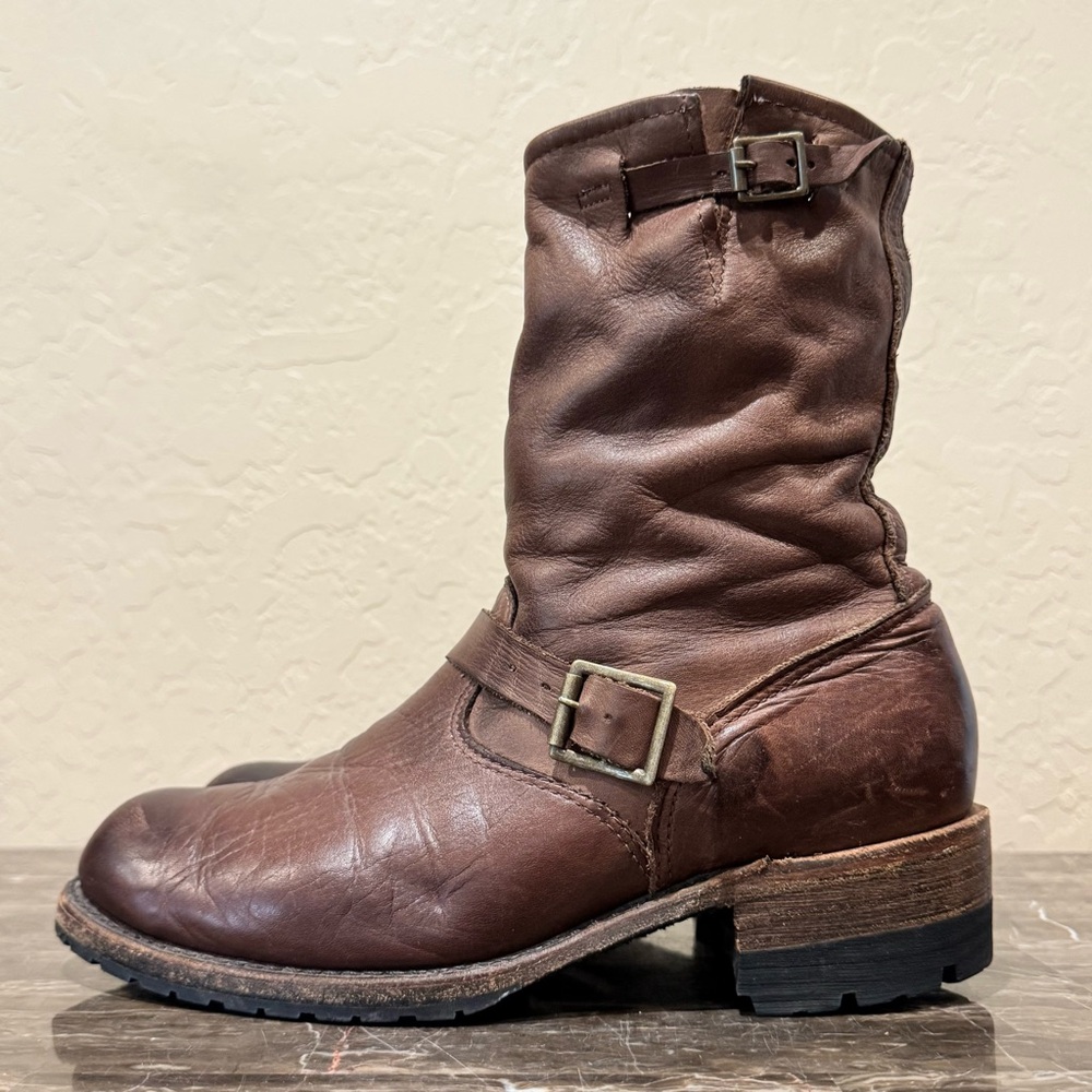 Vintage Foundry Co. Leather Engineer Moto Boots - Picture 2 of 11